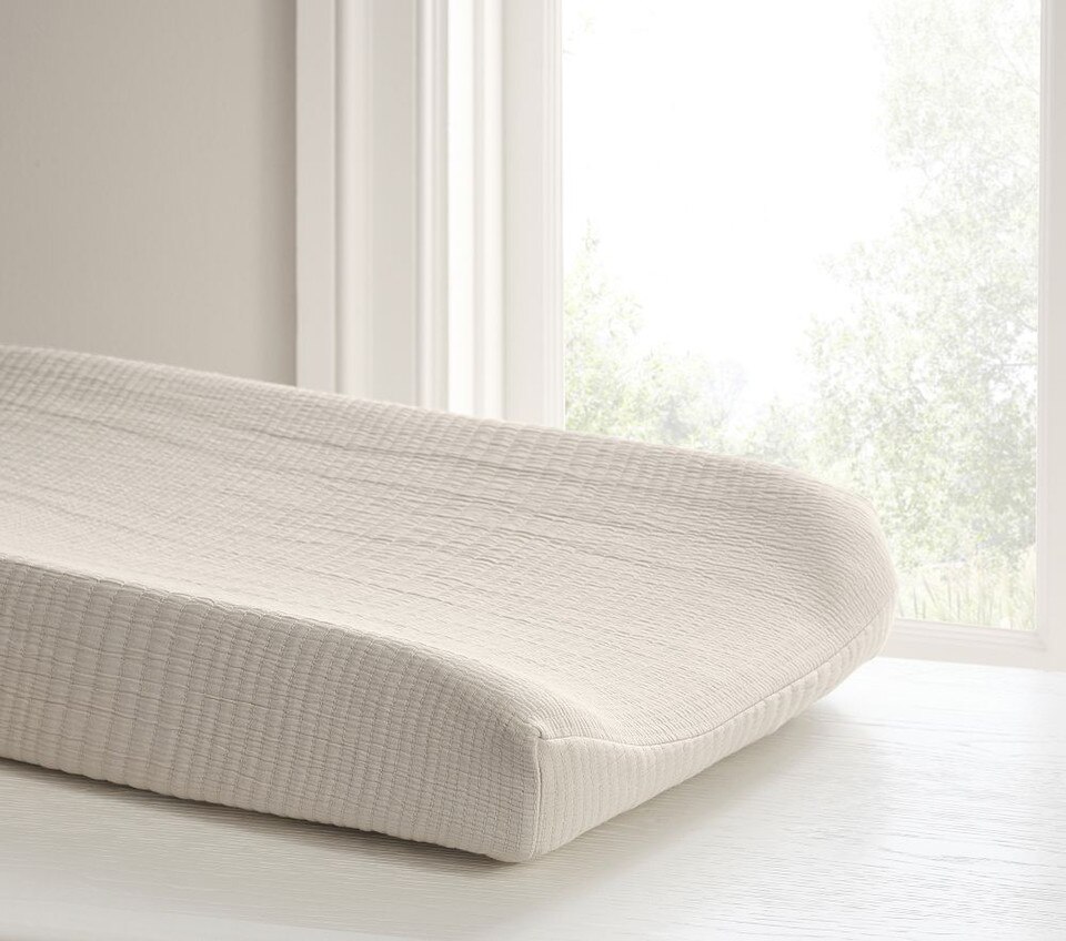 West Elm x PBK Organic Matelasse Changing Pad Cover Pottery Barn Kids